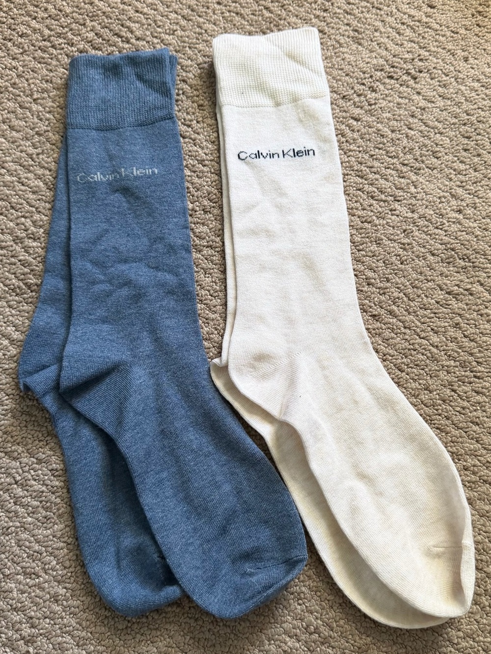 Calvin Klein Blue and Cream Dress Socks - Pair